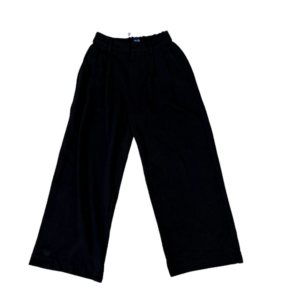 GAP Black Wide Leg Trousers – XS Petite Pull-On Comfort Fit